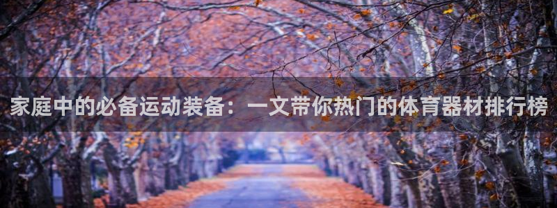 注册zoty中欧体育官方正版app:家庭中的必备运动装备:一